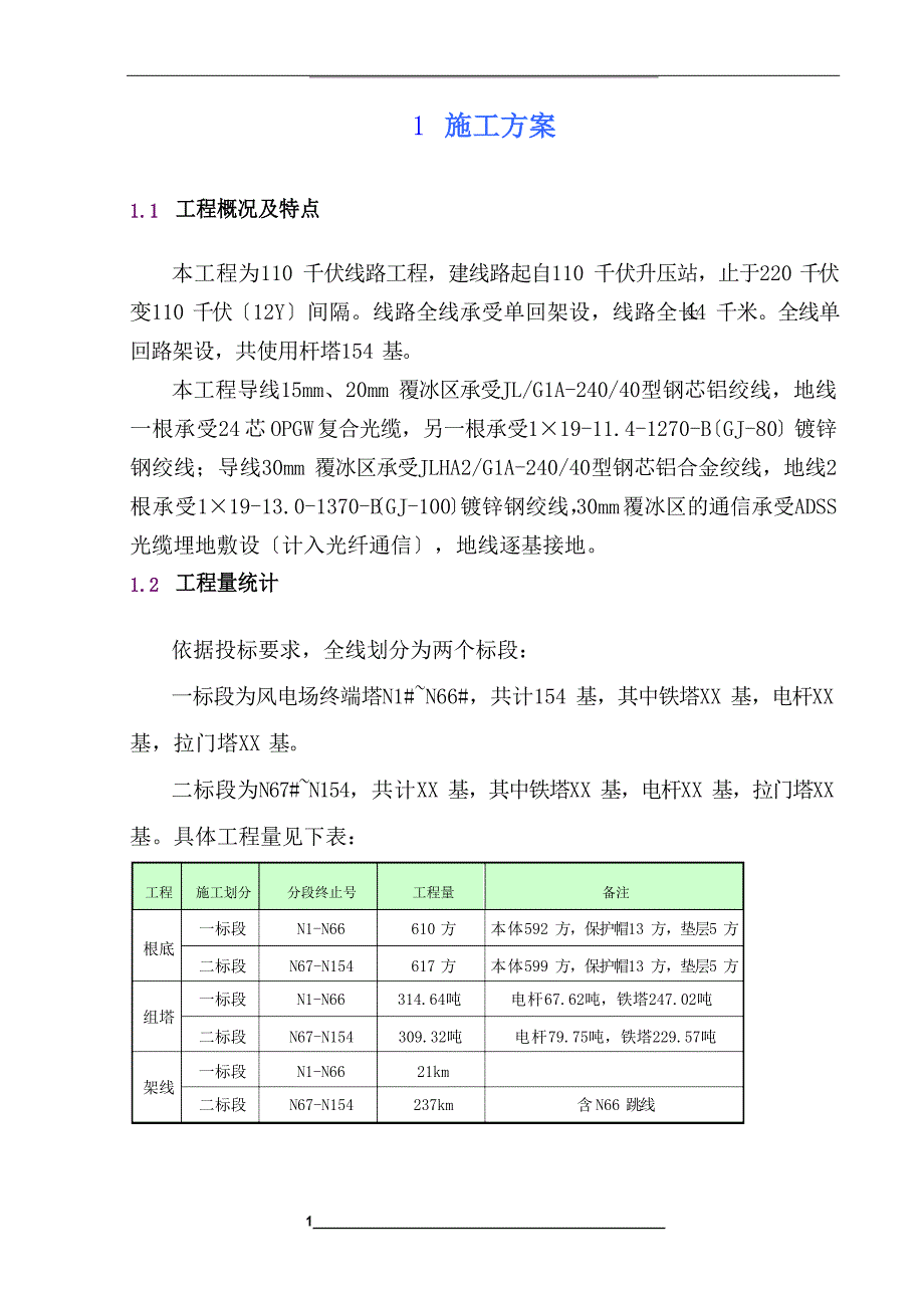 110kV线路工程投标文件技术标_第3页