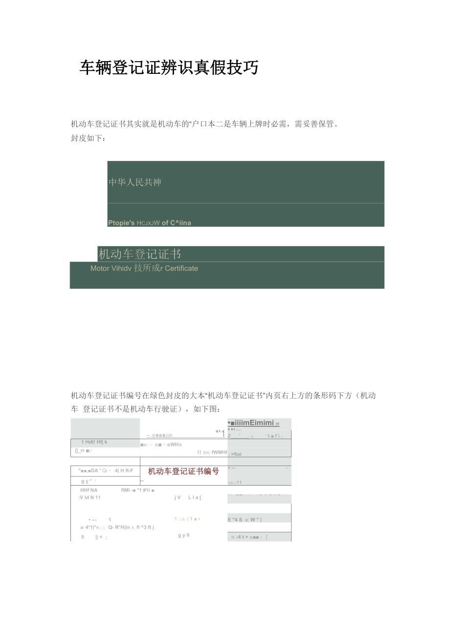 车辆登记证辨识真假技巧_第1页