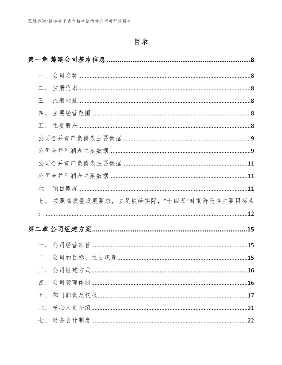 铁岭关于成立精密结构件公司可行性报告_第2页