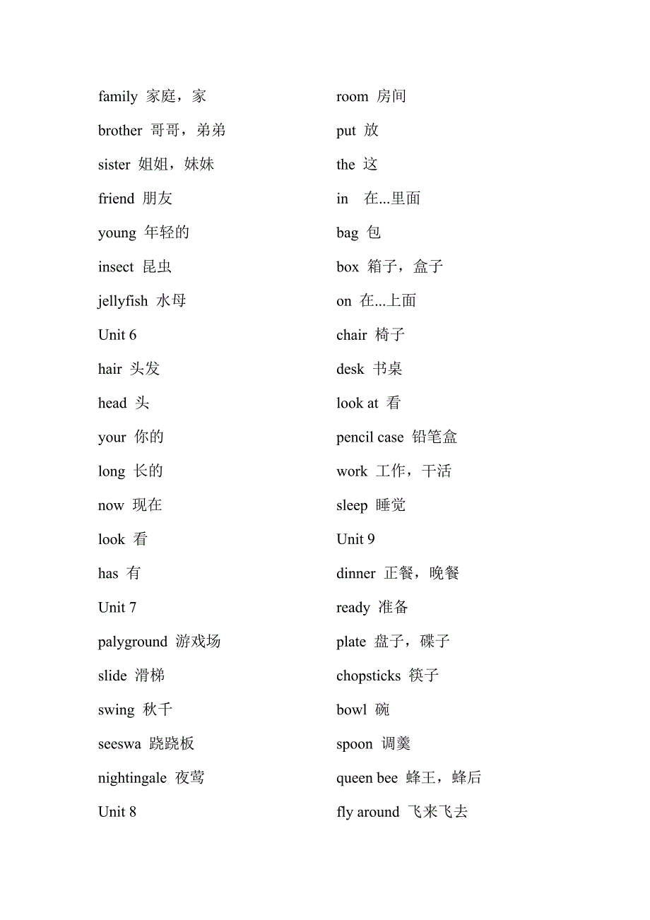 沪教牛津版小学一至六年级英语单词汇总_第4页