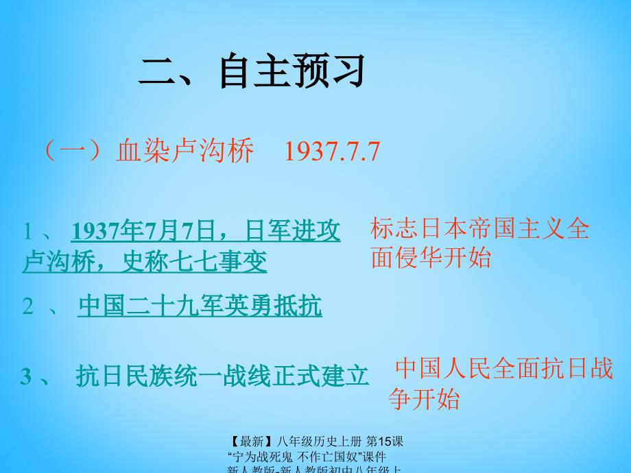 最新八年级历史上册第15课宁为战死鬼不作亡国奴课件新人教版新人教版初中八年级上册历史课件_第4页