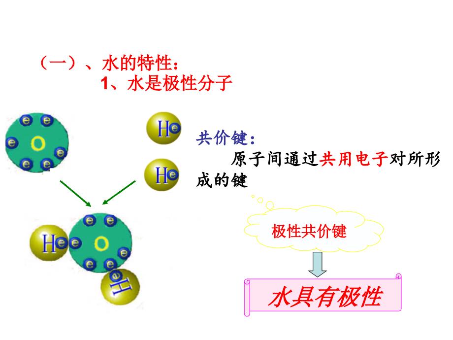 共价键原子间通过共用电子对所形成的键_第1页