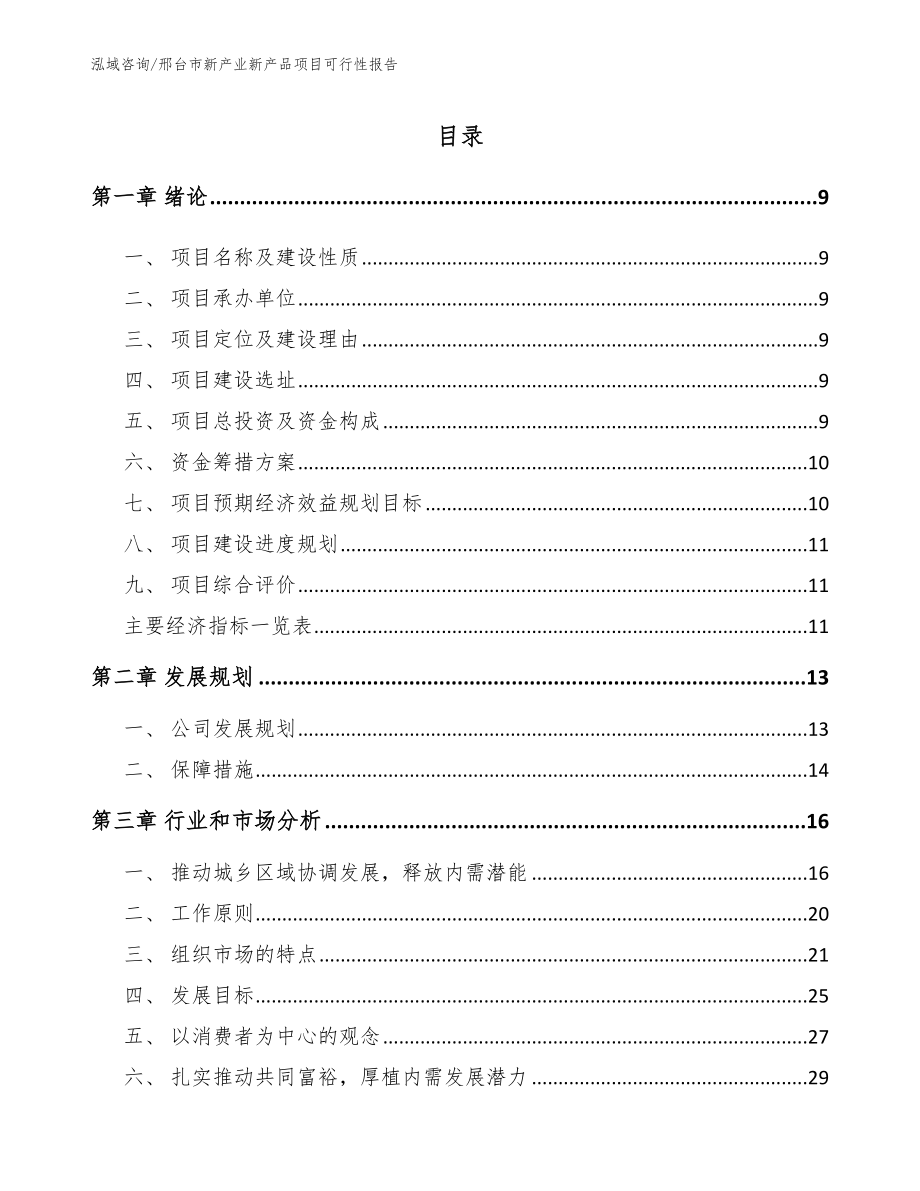 邢台市新产业新产品项目可行性报告【参考模板】_第2页