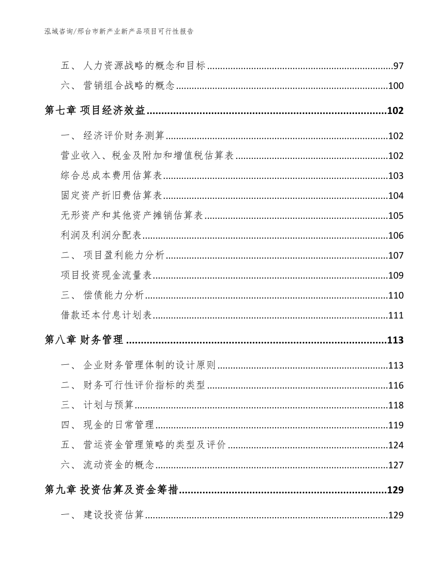 邢台市新产业新产品项目可行性报告【参考模板】_第4页