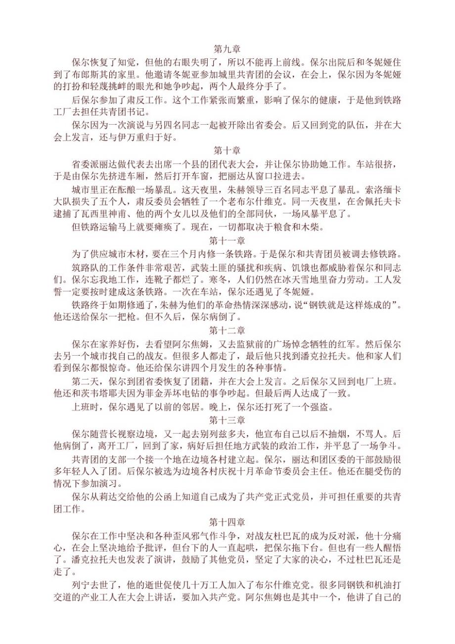 《钢铁是怎样炼成的》阅读指导_第3页