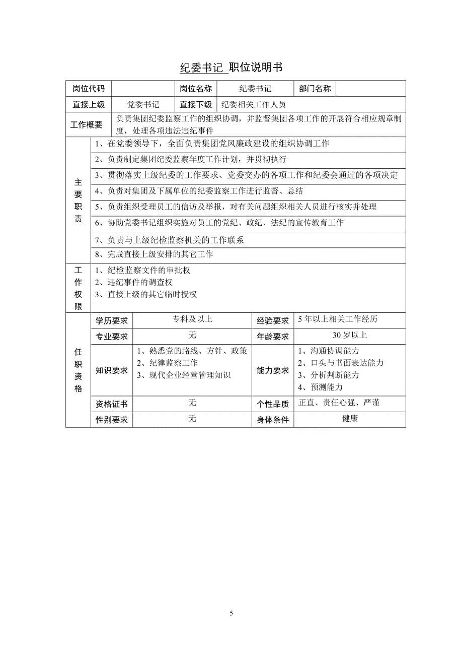 重庆环卫集团职位说明书体系317_第5页