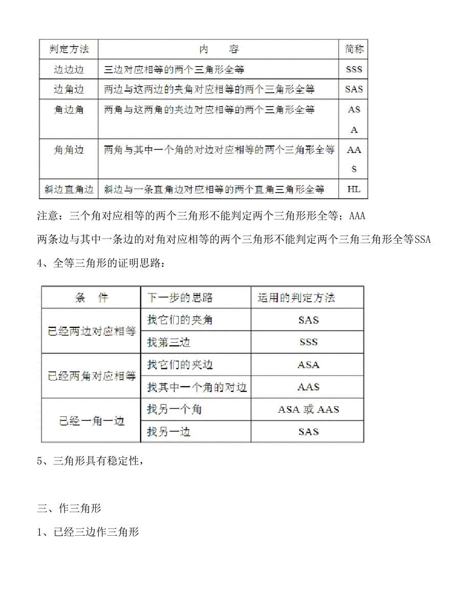 北师大版七年级下册数学期末总复习资料整理_第5页