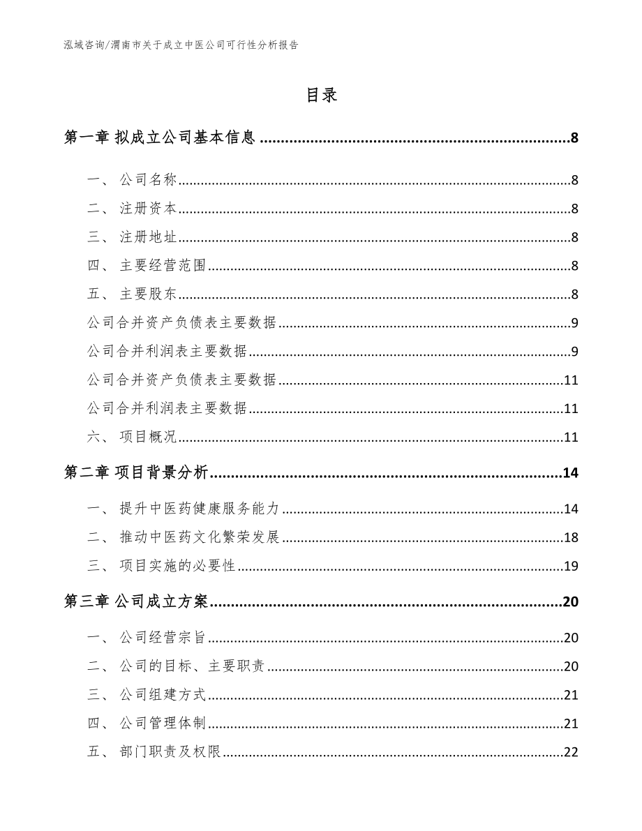 渭南市关于成立中医公司可行性分析报告_第2页