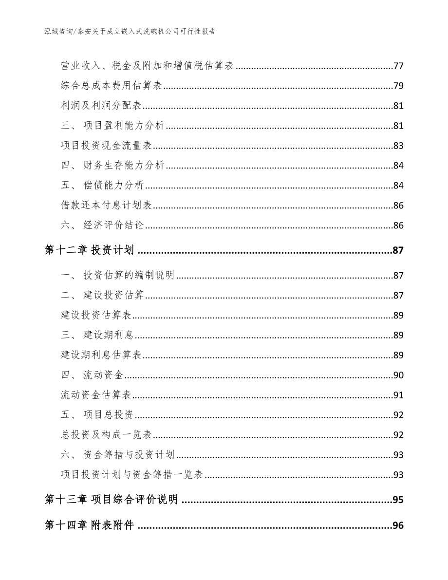 泰安关于成立嵌入式洗碗机公司可行性报告_第5页