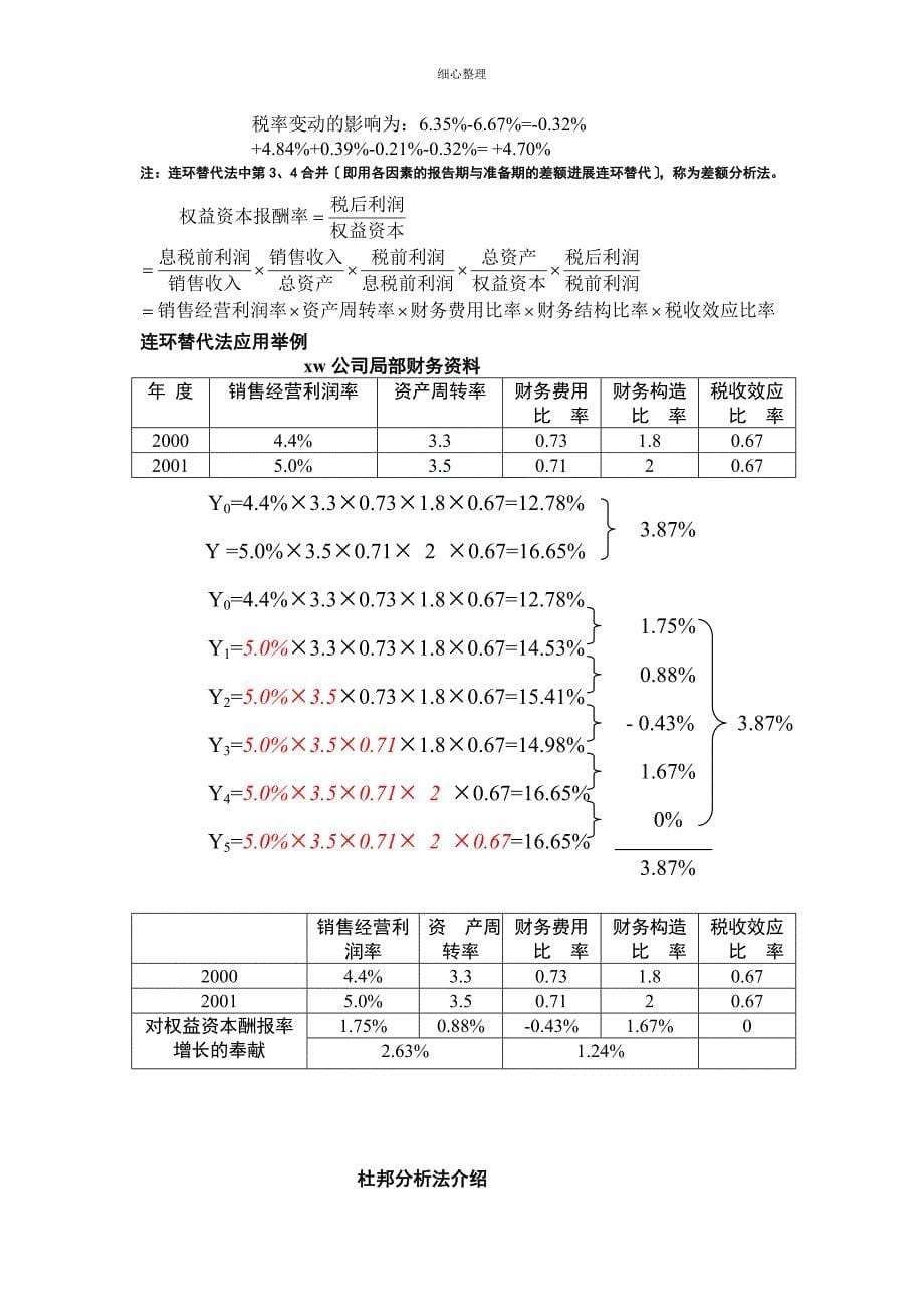 财务分析的程序和步骤一览表_第5页