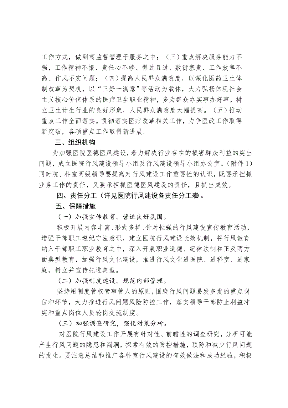 医院加强行风建设实施方案_第2页