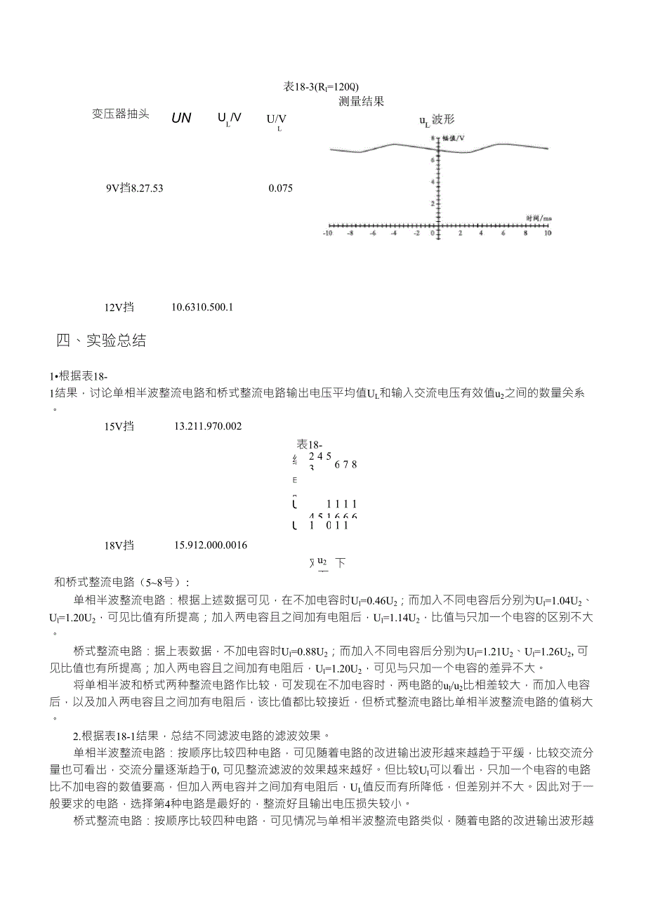 浙大版电工电子学实验报告18直流稳压电源_第4页