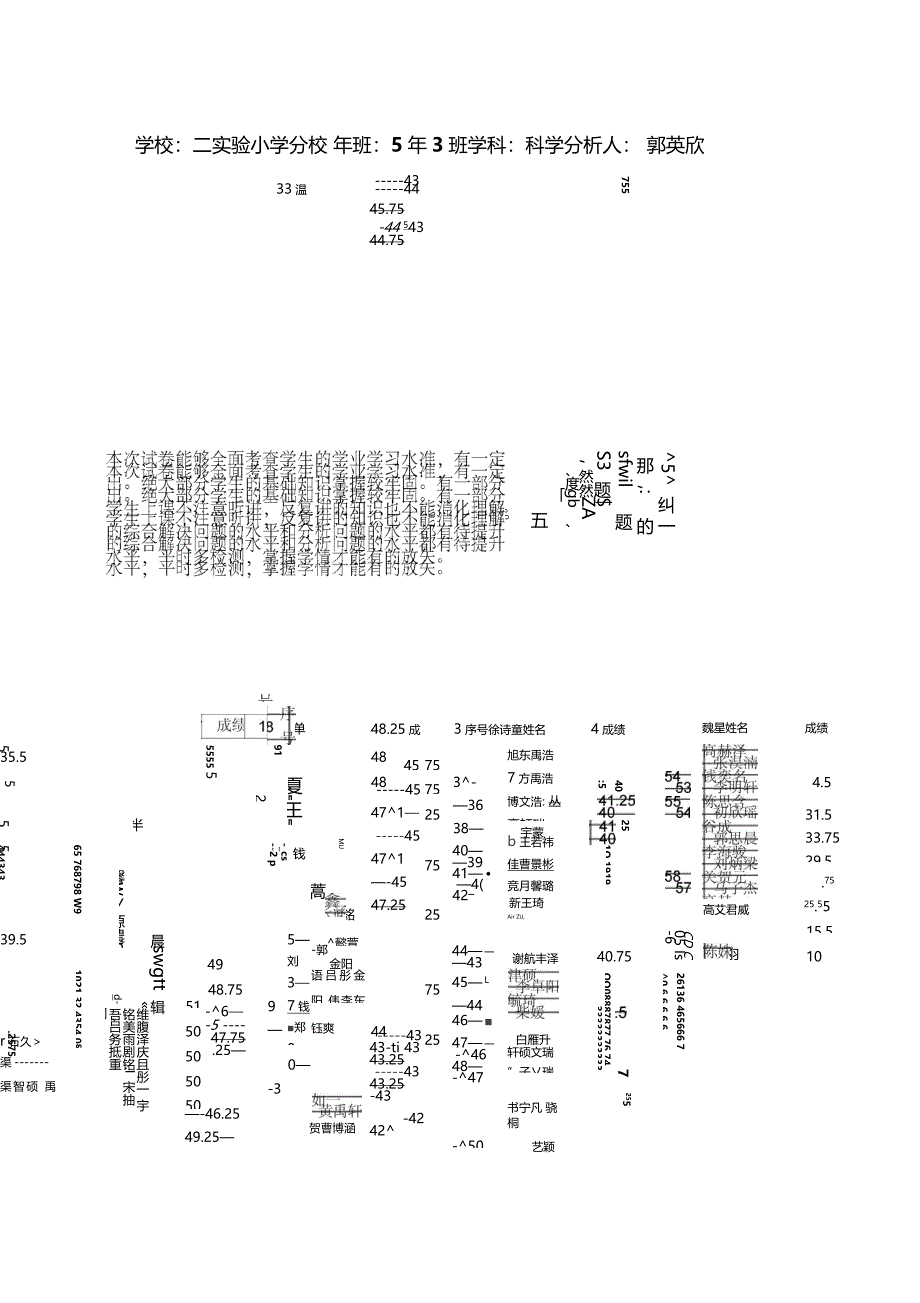 各班期末科学成绩_第3页