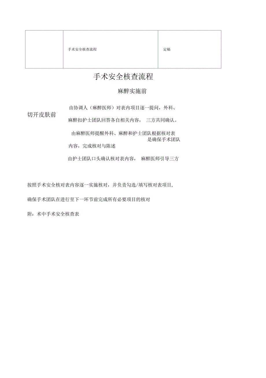 手术安全核查流程_第1页