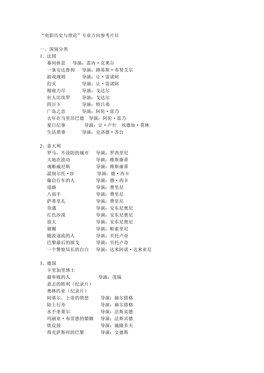 电影历史与理论专业方向参考.doc_第1页