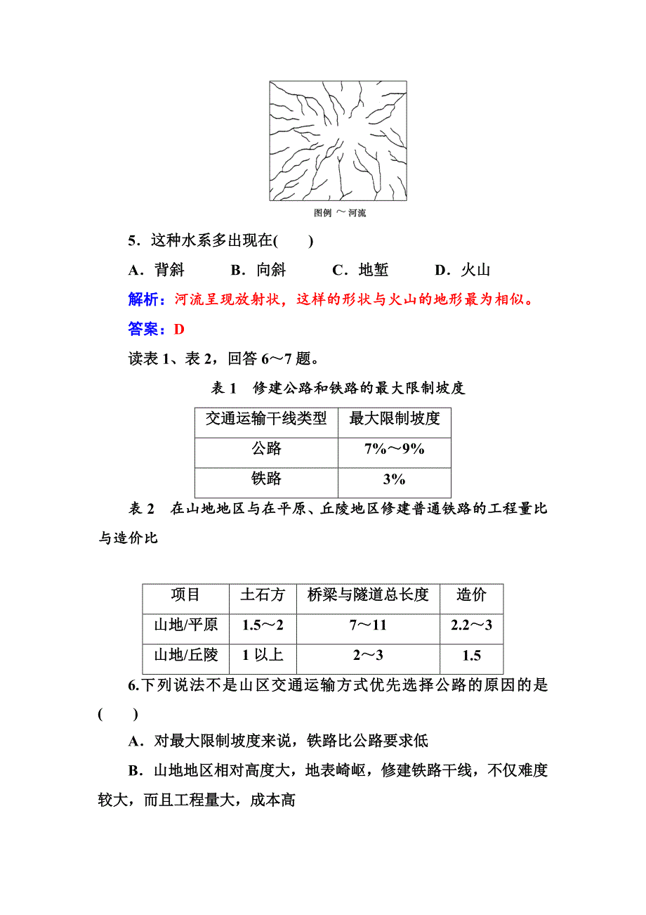 【金版学案】地理人教版必修1练习：第四章第二节山地的形成 Word版含解析_第4页