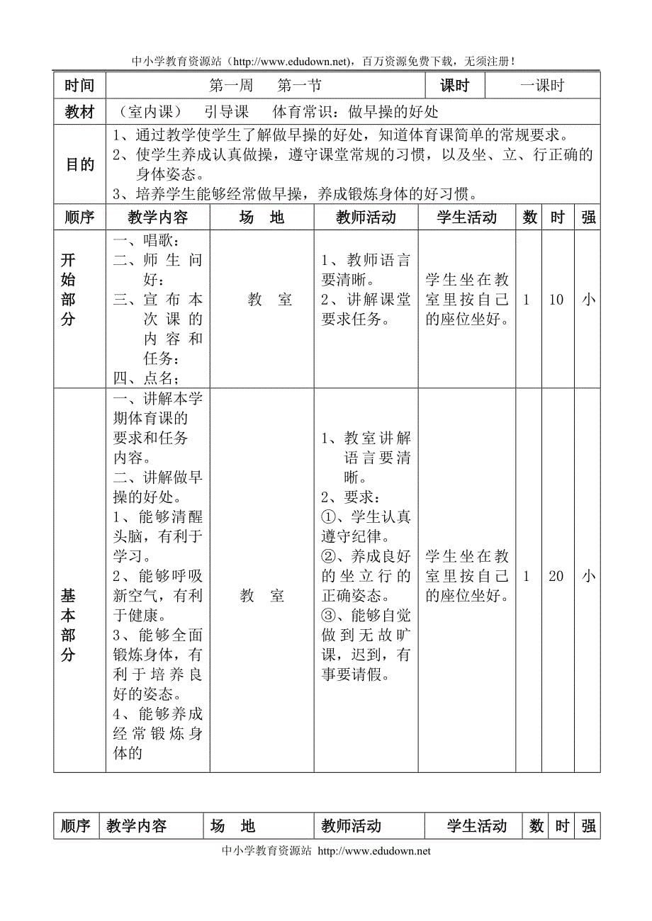 小学二年级上册体育教案_第5页