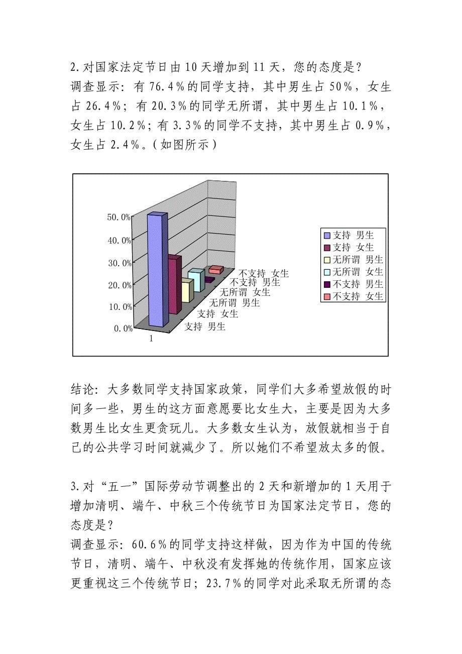 国家法定节日的调查报告_第5页