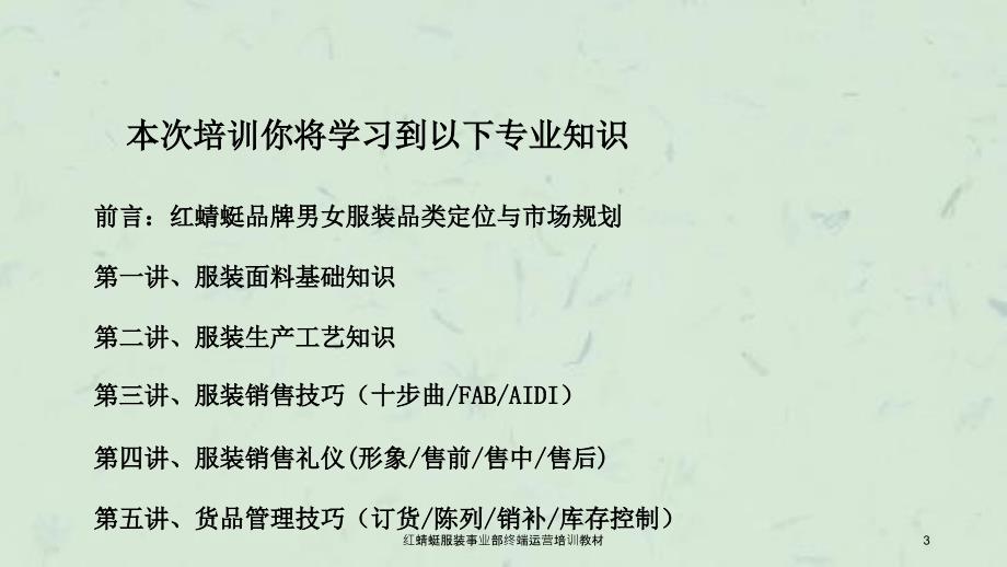 红蜻蜓服装事业部终端运营培训教材课件_第3页