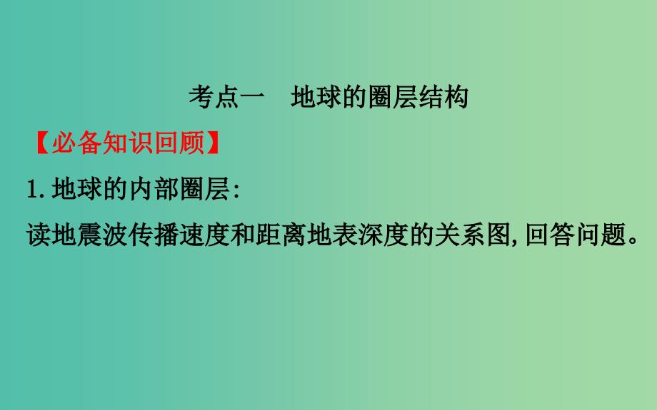 2019届高考地理一轮复习 第二章 自然环境中的物质运动和能量交换 2.1 地球的结构、地壳的物质组成和物质循环课件 新人教版.ppt_第3页