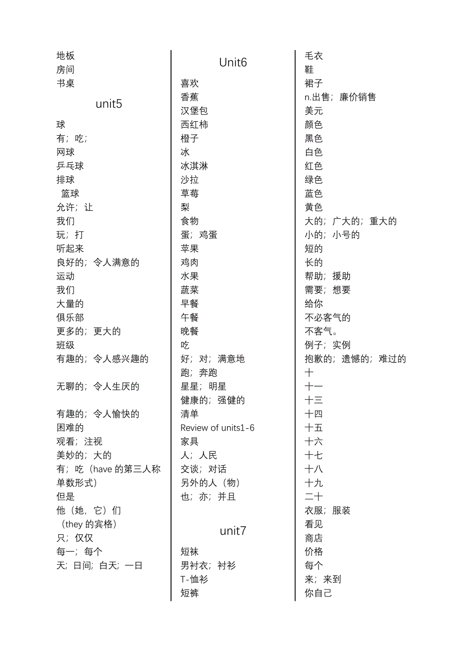 七年级上册单词汉译英.doc_第2页