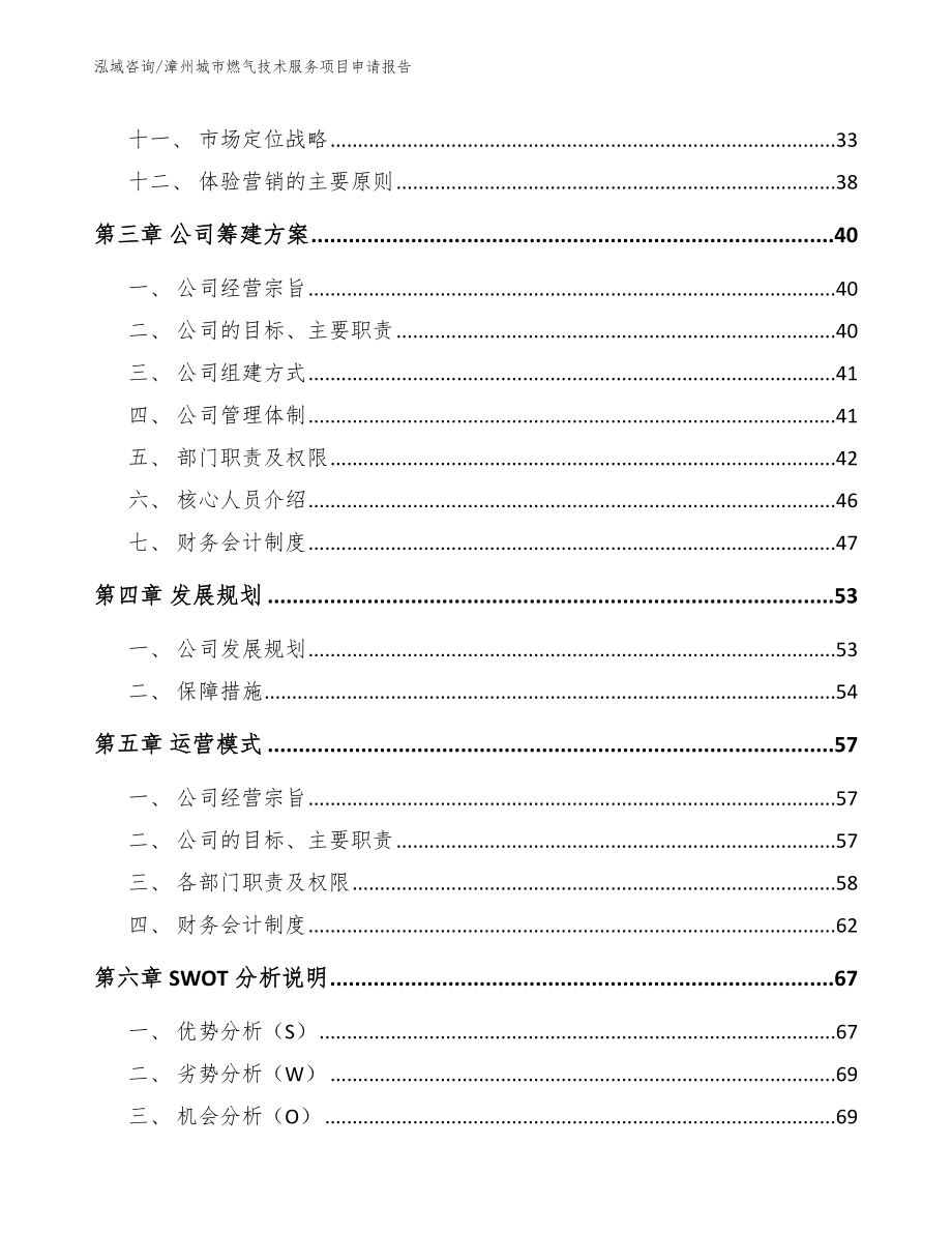 漳州城市燃气技术服务项目申请报告模板参考_第2页