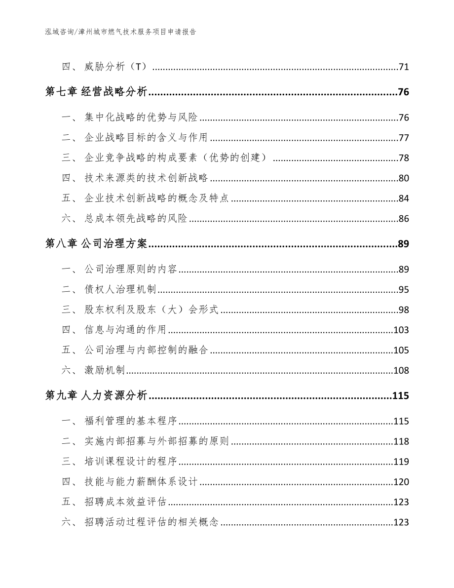 漳州城市燃气技术服务项目申请报告模板参考_第3页