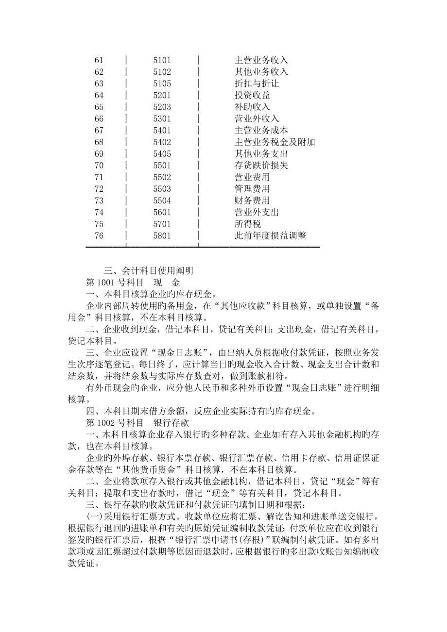 房地产公司会计制度会计科目会计报表_第5页