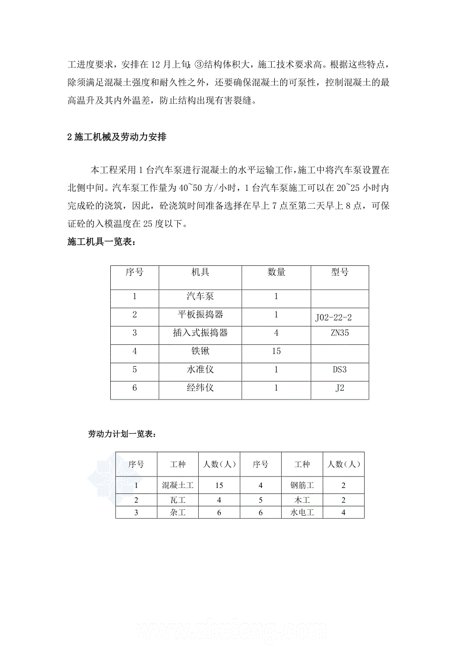 大体积泵送混凝土施工方案_第4页