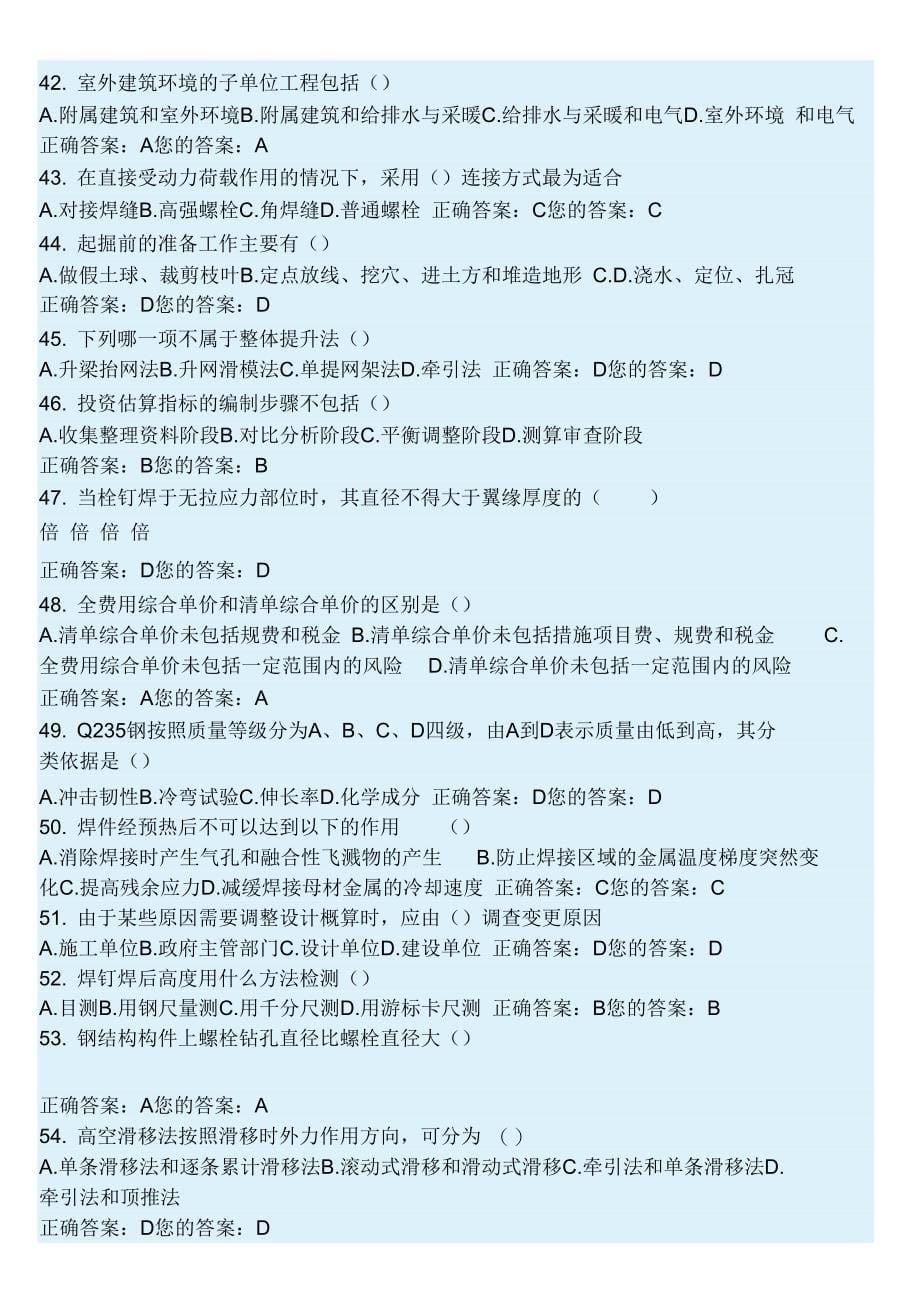 2015市政二级建造师继续教育选修课答案资料_第5页