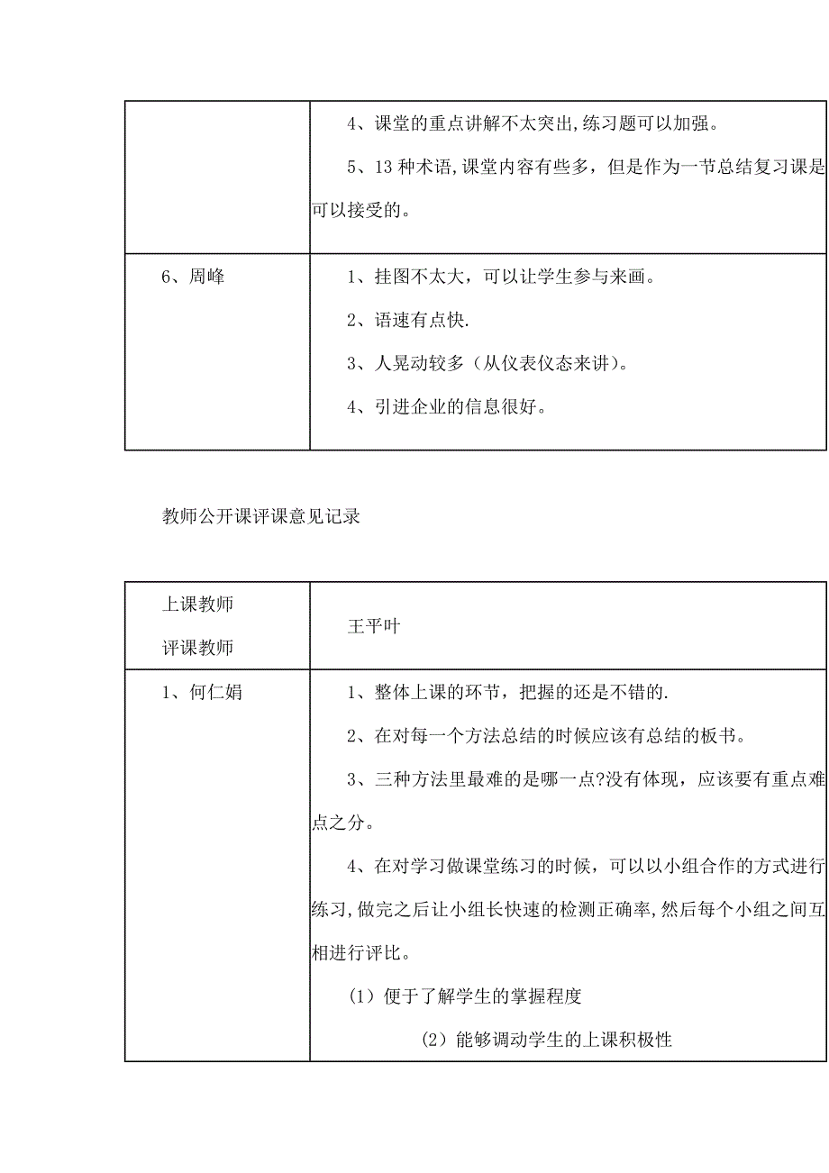 公开课评课记录、教师评课记录_第2页