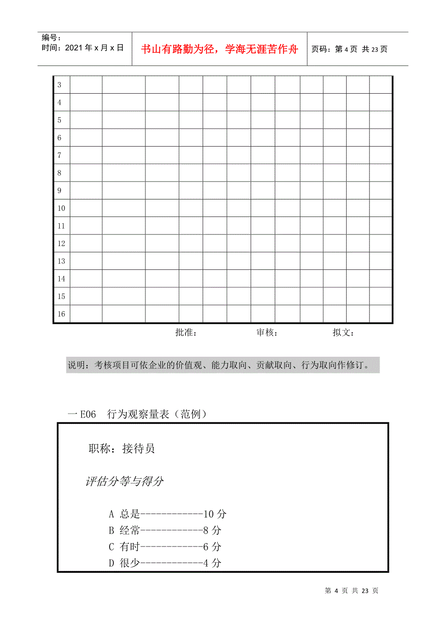 人事行政管理表格E纵表格_第4页