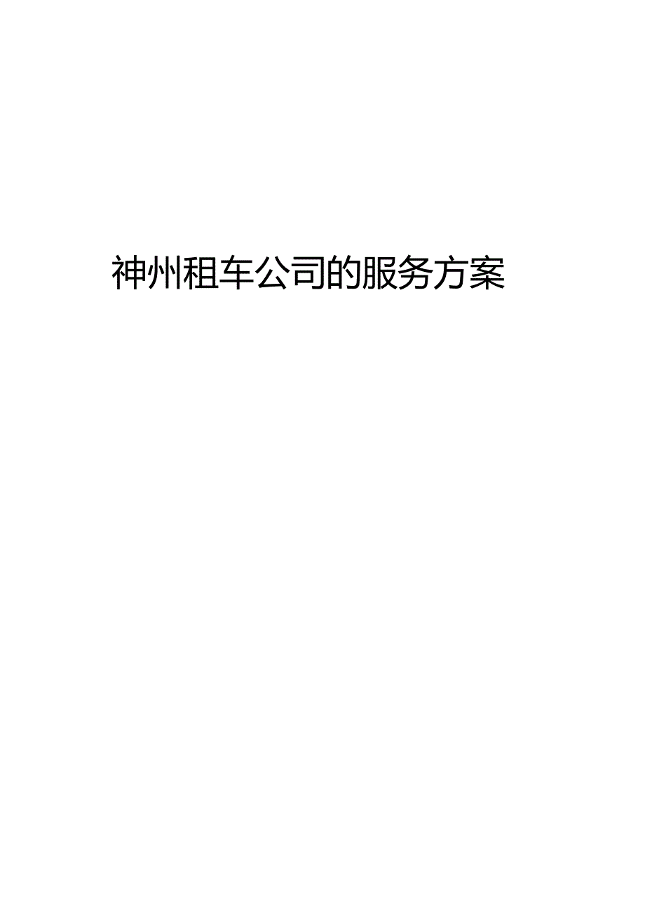 神州租车公司服务营销方案_第2页