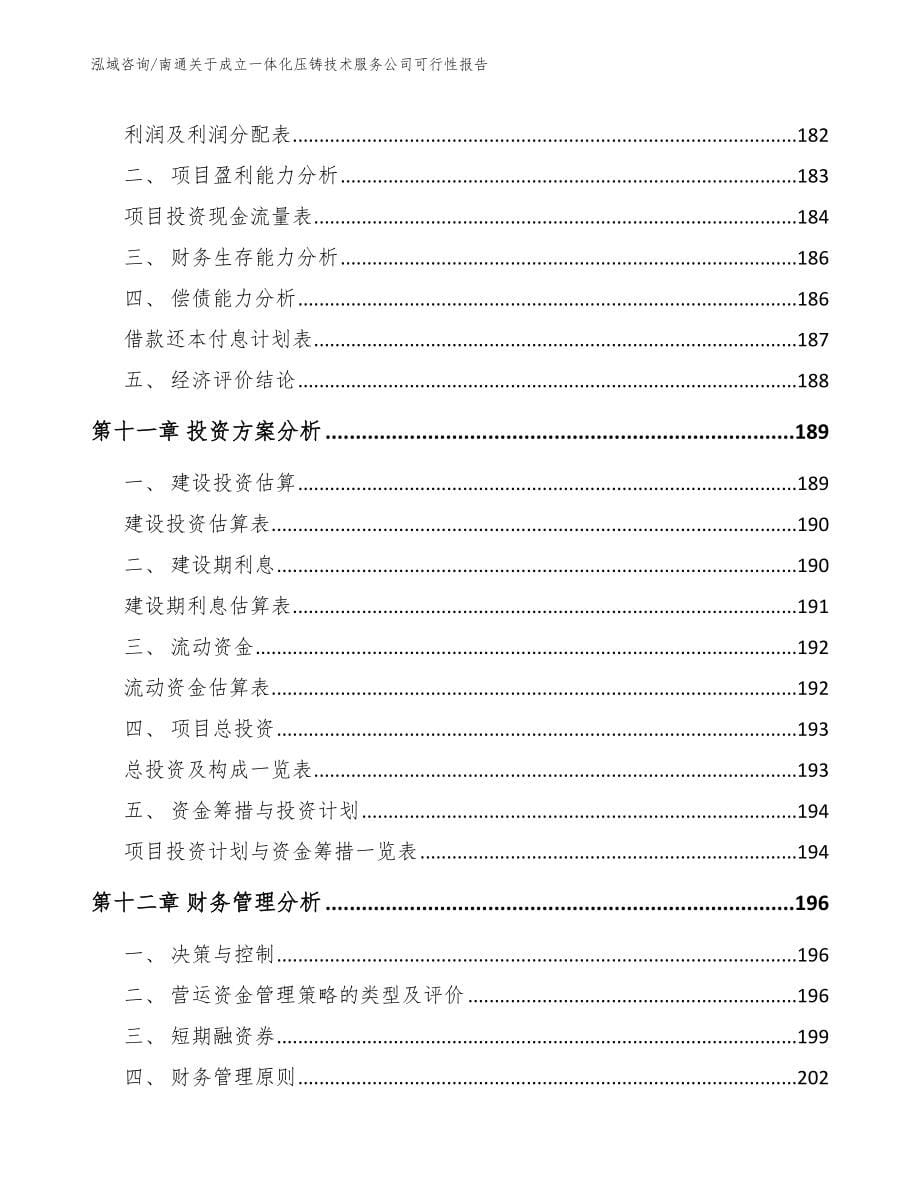 南通关于成立一体化压铸技术服务公司可行性报告（模板范本）_第5页