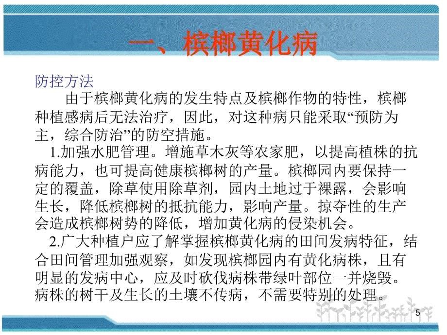 槟榔主要病虫害防治技术PPT演示课件_第5页