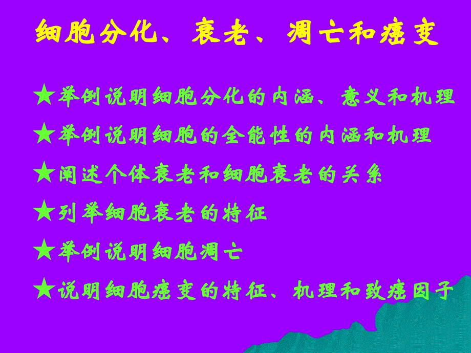 人教版教学课件云南省弥勒县庆来中学高一生物6.2细胞分化、衰老、凋亡和癌变2(课件)_第2页