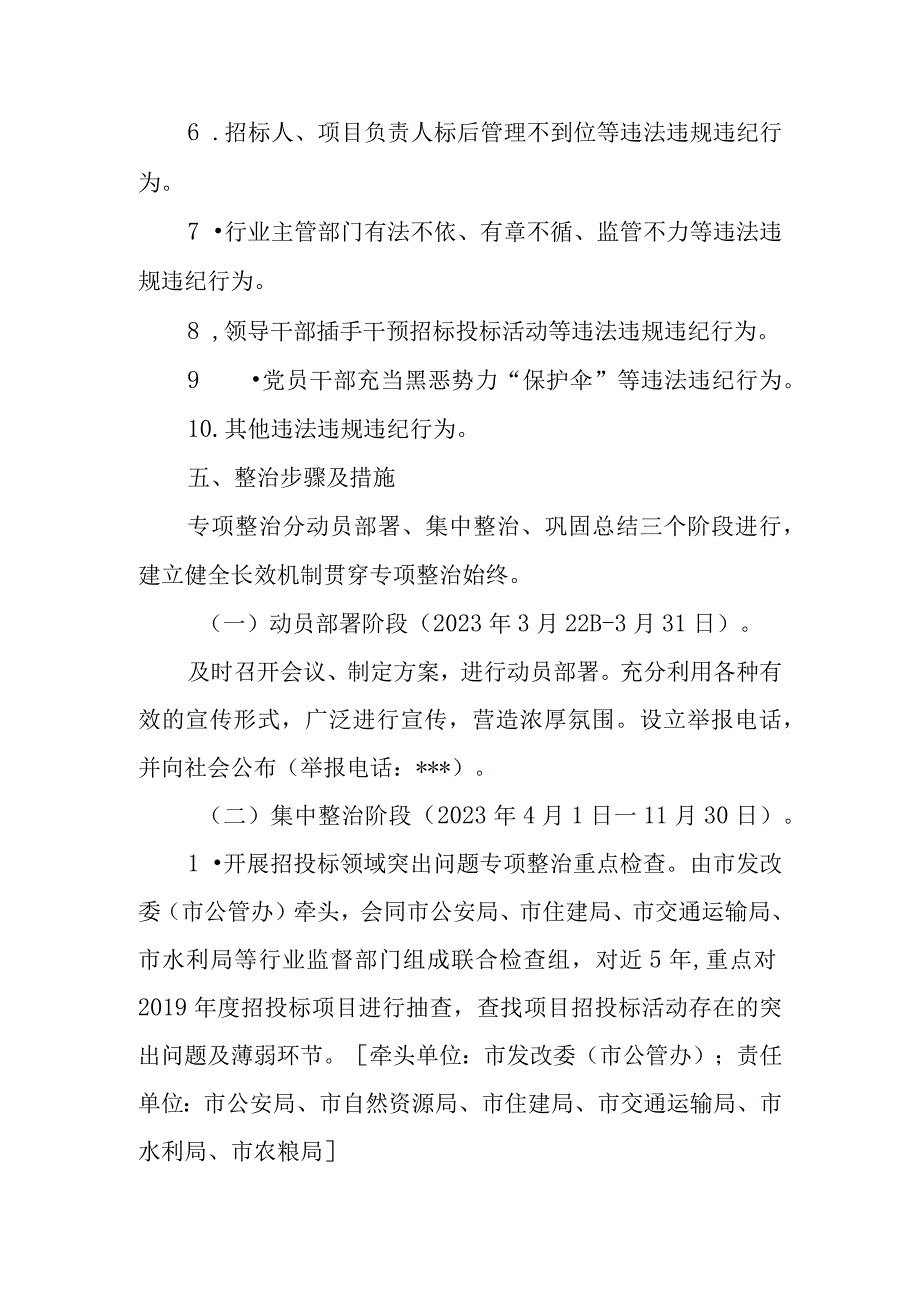 2023年招投标领域专项整治工作方案_第3页