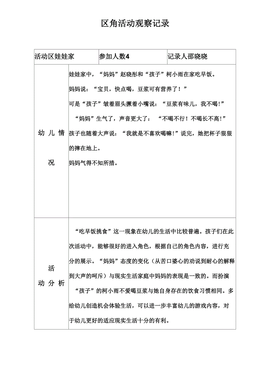 区角活动观察记录_第2页