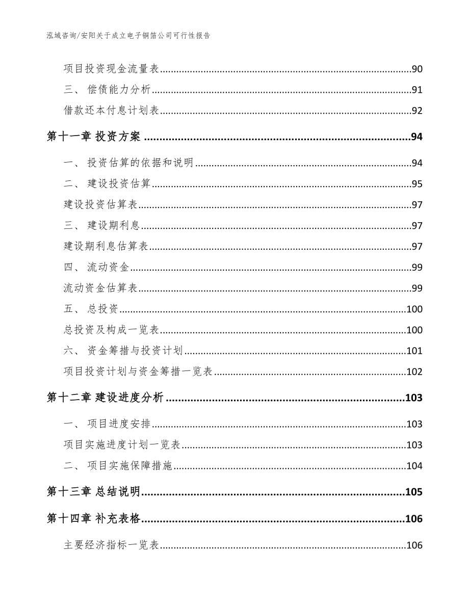 安阳关于成立电子铜箔公司可行性报告模板范文_第5页