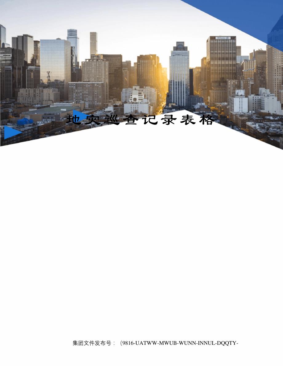 地灾巡查记录表格_第1页