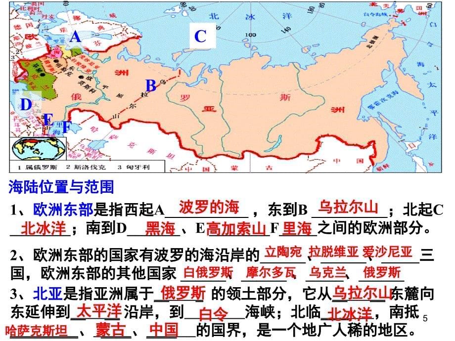 欧洲东部和北亚俄罗斯用课堂PPT_第5页