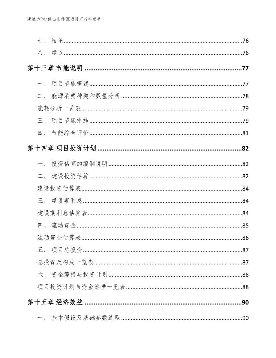 保山市能源项目可行性报告_模板范本_第5页