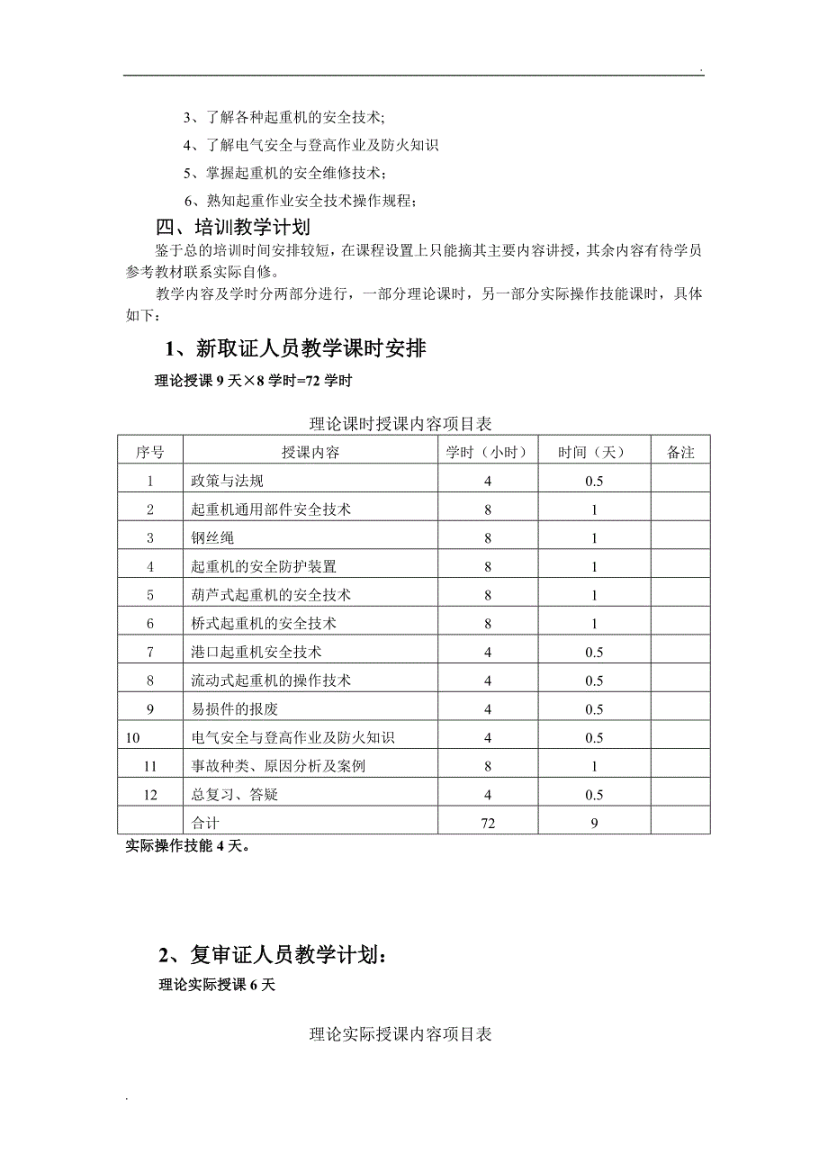 起重机械操作及维修人员培训教学大纲_第2页