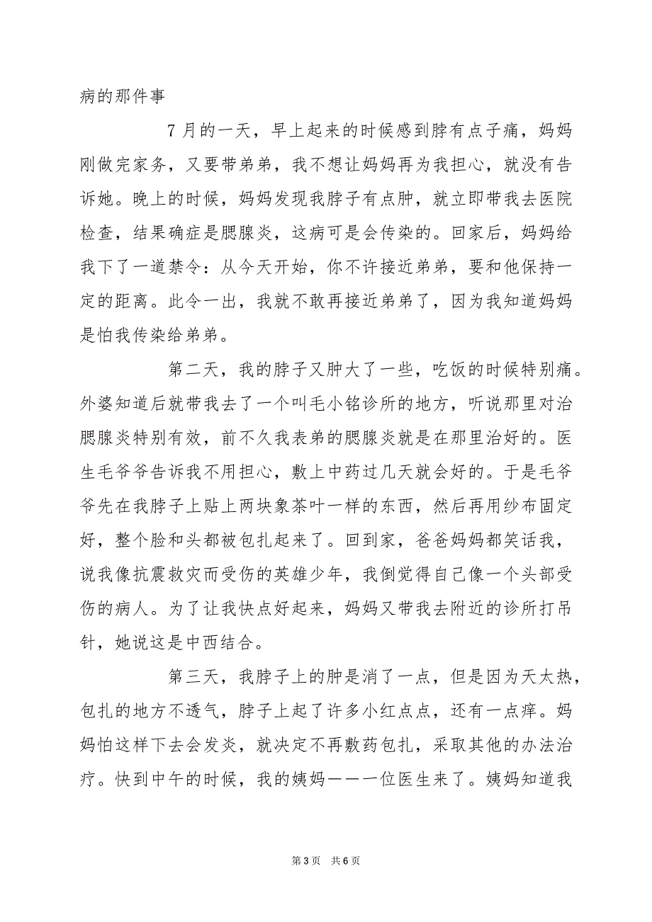 2024年暑假里的一件事优秀作文800字_第3页