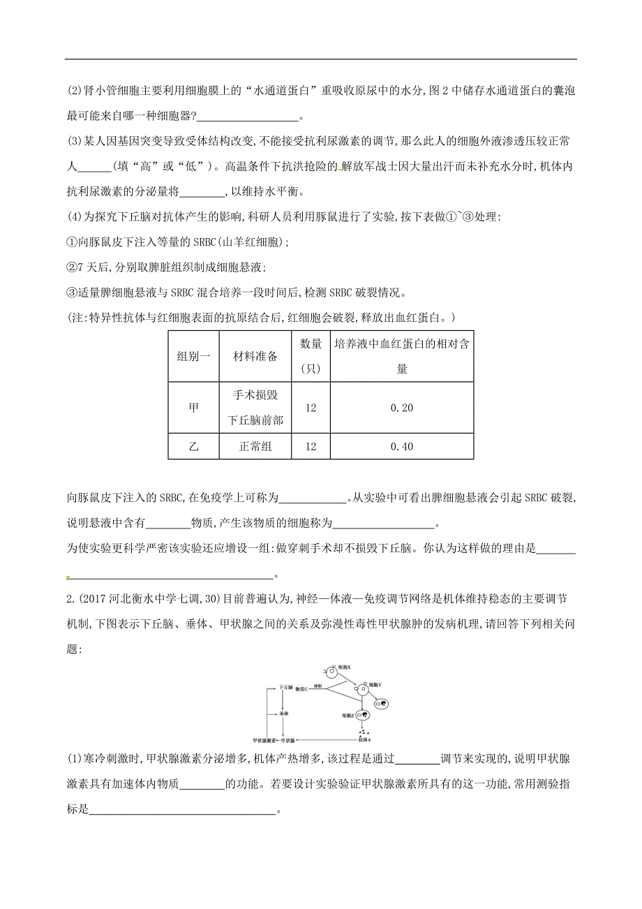 高考生物二轮复习 冲刺提分作业本： 二 必修非选择题 必修30题4练_第4页