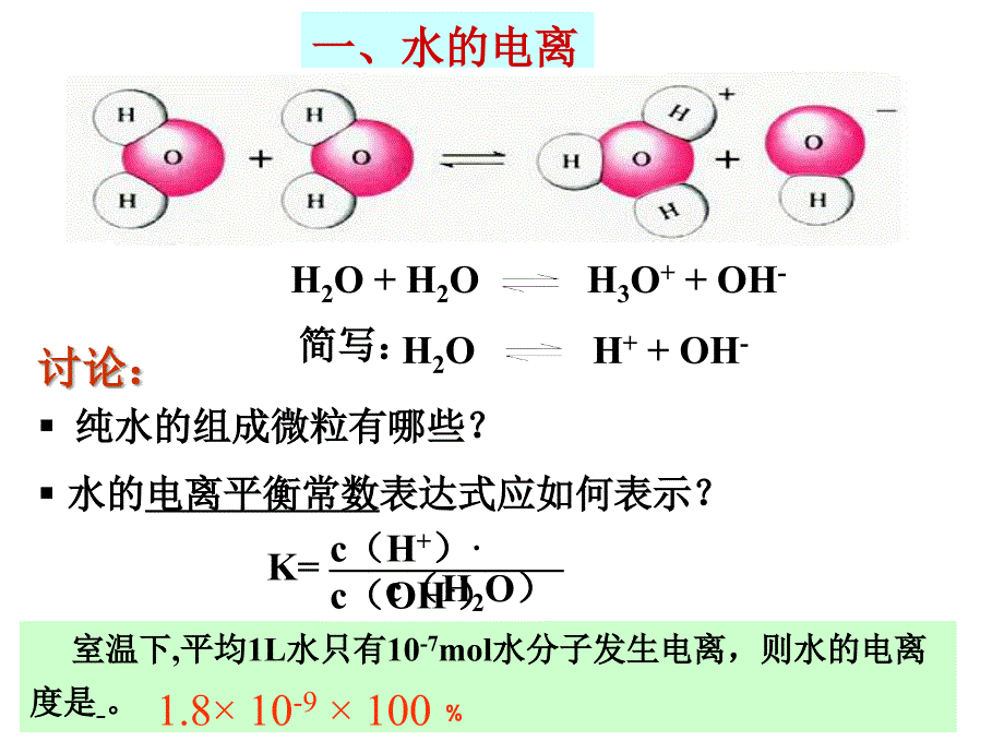 321水的电离和溶液的pH第一课时_第2页