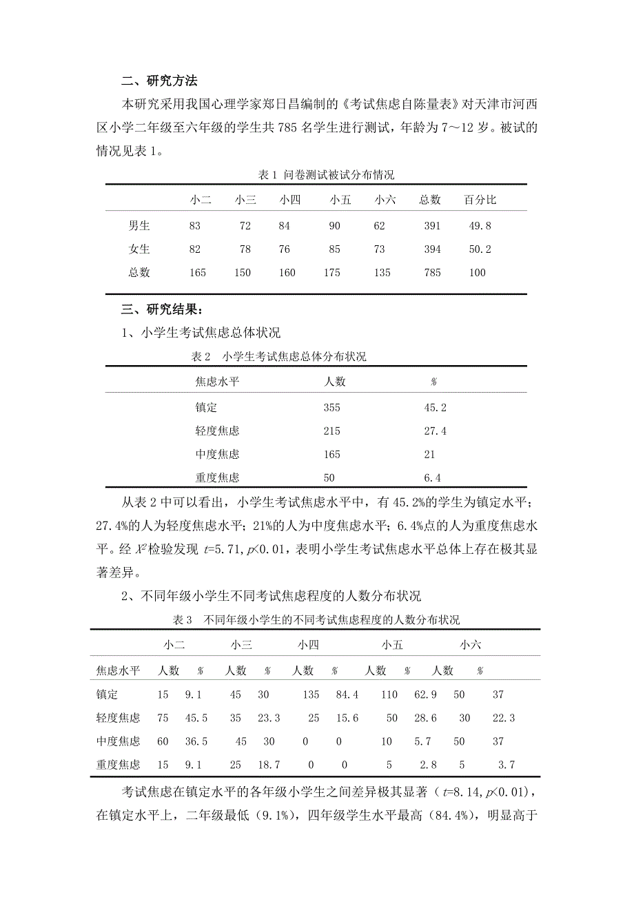 小学生考试焦虑的现状分析及对策_第2页