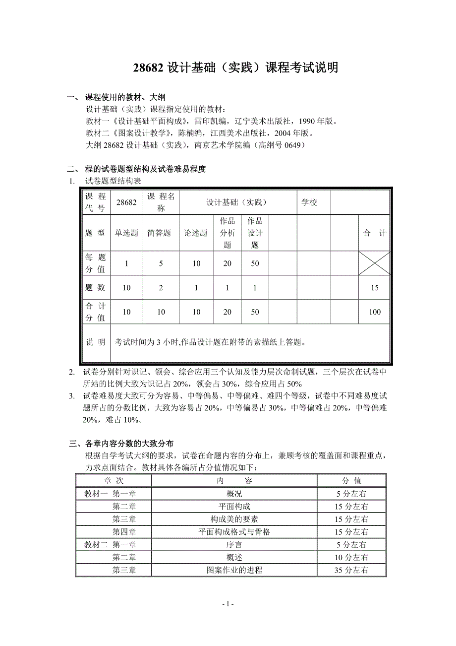 28682设计基础实践课程考试说明_第1页