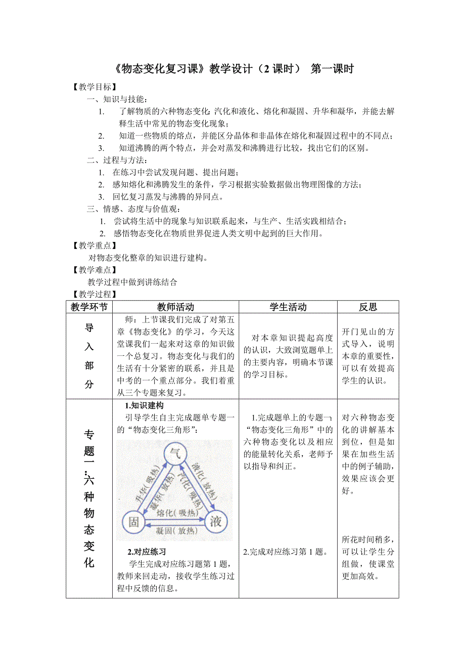 第三章《物态变化》复习课_教案_第1页