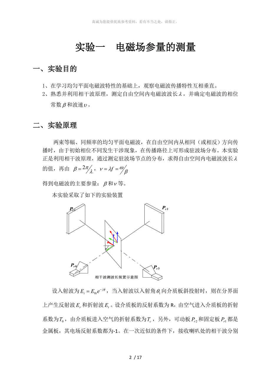 电磁场与电磁波实验报告2_第2页